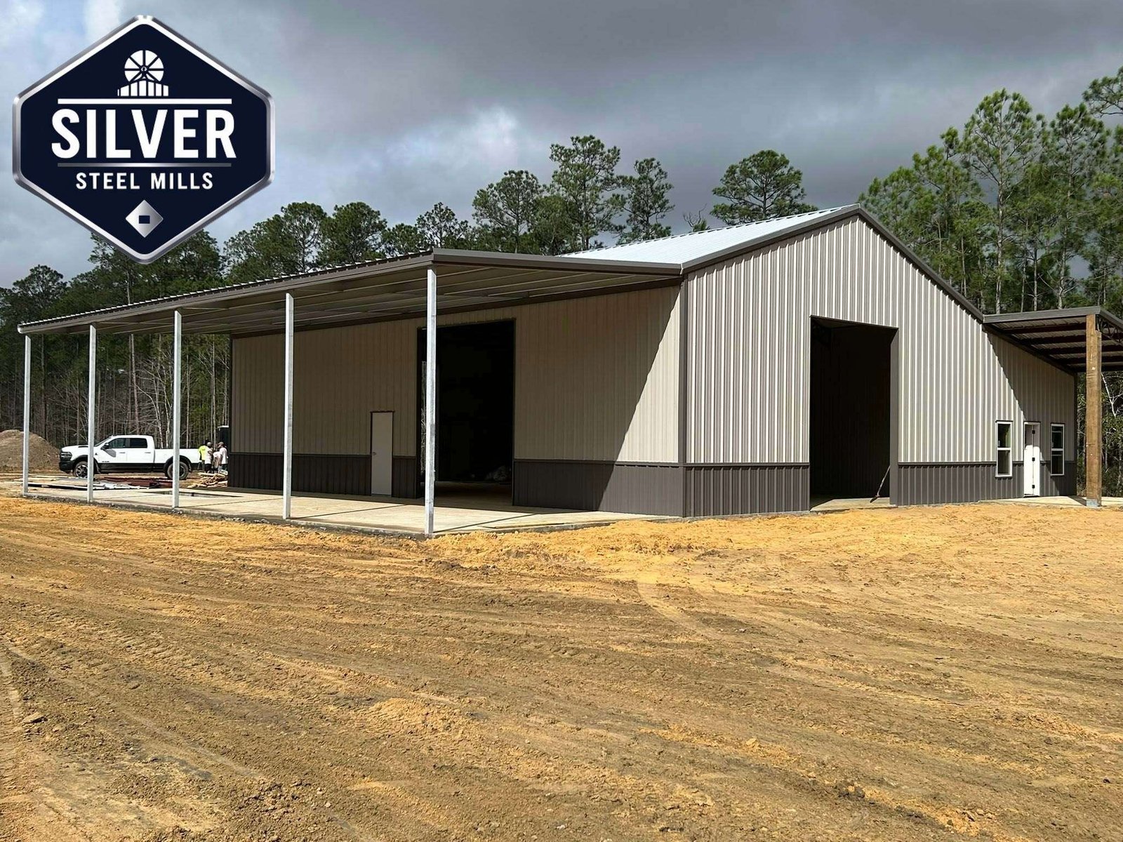 Multi-Purpose Steel Building with Lean-To Carport Workshop & Storage Pakistan